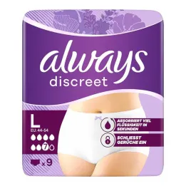Alati diskreetsed inkontinentsipüksid pluss L, 9 tk