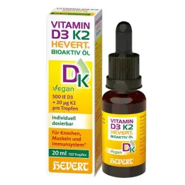 Vitamiin D3 K2 Hevert Bioaktiivne õli, 20 ml