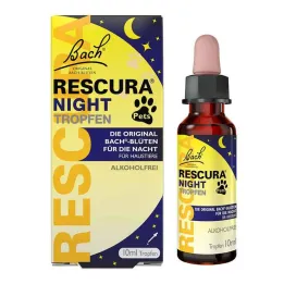 Bachi lilled Original Rescura Night Pets alkoholivabad tilgad, 10 ml