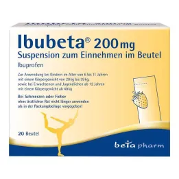 Ibubeta 200 mg suukaudne suspensioon kotikeses, 20 tk