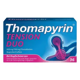 Thomapyrin TENSION DUO 400 mg / 100 mg õhukese polümeerikattega tabletid, 36 tk