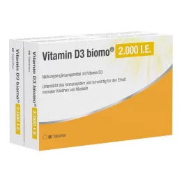 Vitamiin D3 Biomo 2000 IU tabletid, 120 tk