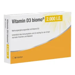 Vitamiin D3 Biomo 2000 IU tabletid, 60 tk