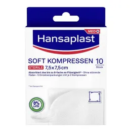 Hansaplast pehmed kompressid 7,5x7,5 cm steriilsed, 5x2 tk