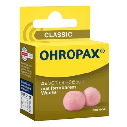 Ohropax Classic vaha kõrvatroppide ees, 4 tk