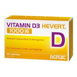 Vitamiin D3 Hevert 1000 IU tabletid, 100 tk