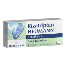Rizatriptan Heumann migreeni korral 5 mg tabletid, 2 tk