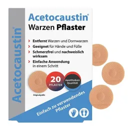 Atsetokaustiinist tüükadest plaastrid, 20 tk