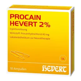 Procaine Hevert 2% süstelahuse ampullid, 10x2 ml