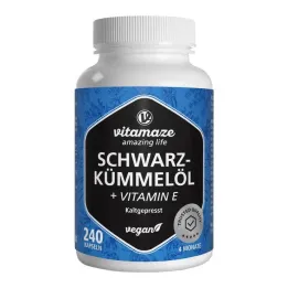Mustköömneõli kapslid + E-vitamiin, 240 tk