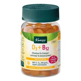 Kneipp vitamiin D3 + B12 kummikommid, 30 tk