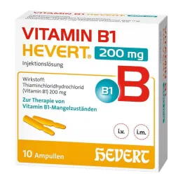Vitamiin B1 Hevert 200 mg süstelahuse ampull, 10x2 ml