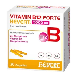 Vitamiin B12 Forte Hevert 3000 µg süstelahuse ampull, 20x2 ml