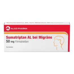 Sumatriptaan AL migreeni korral 50 mg õhukese polümeerikattega tabletid, 2 tk