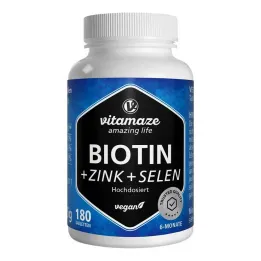 Biotiin 10 mg suur annus + tsink + seleen tabletid, 180 tk