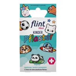 Flint Med laste plaastrid 13x22mm hüpoallergeensed sens., 12 tk