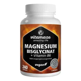 Magneesiumbisglütsinaat + vitamiin B6 kapslid, 240 tk